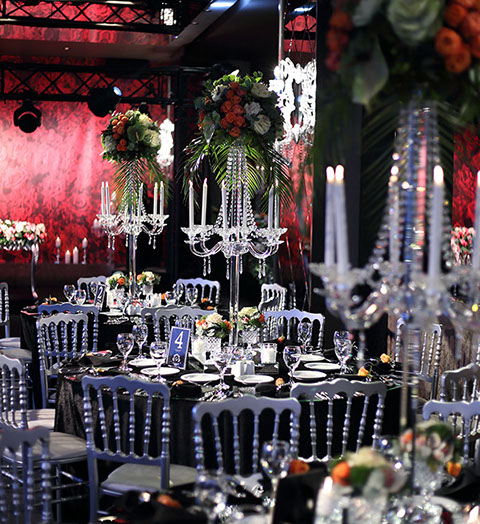 Düğün masa şamdan mum