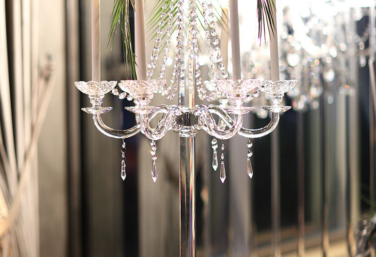 Süsleme şamdan masa düğün