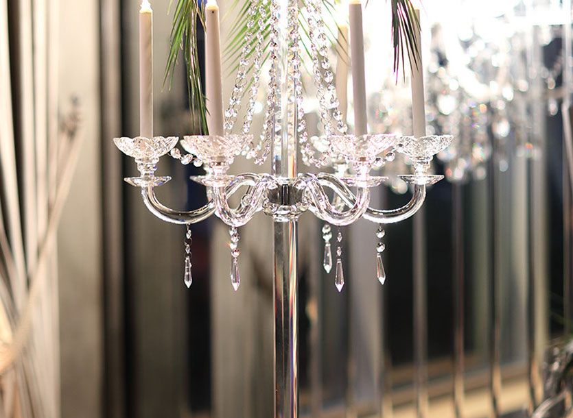 Süsleme şamdan masa düğün